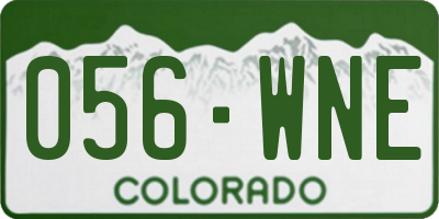 CO license plate 056WNE