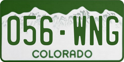 CO license plate 056WNG