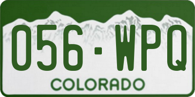 CO license plate 056WPQ