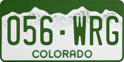 CO license plate 056WRG