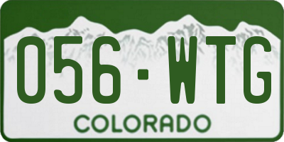 CO license plate 056WTG