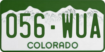 CO license plate 056WUA