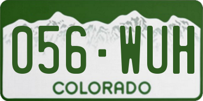 CO license plate 056WUH