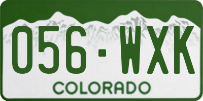 CO license plate 056WXK