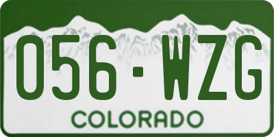 CO license plate 056WZG
