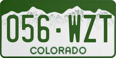 CO license plate 056WZT