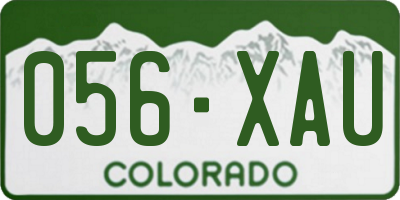 CO license plate 056XAU