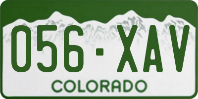 CO license plate 056XAV