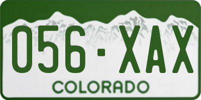 CO license plate 056XAX