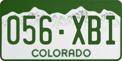 CO license plate 056XBI