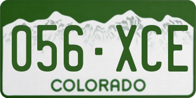 CO license plate 056XCE