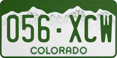 CO license plate 056XCW