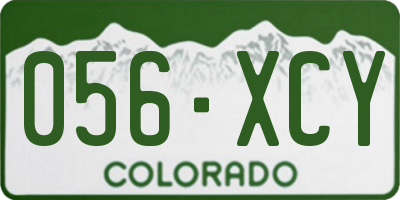 CO license plate 056XCY