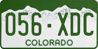 CO license plate 056XDC