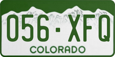 CO license plate 056XFQ