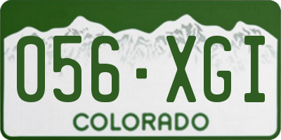 CO license plate 056XGI