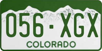 CO license plate 056XGX