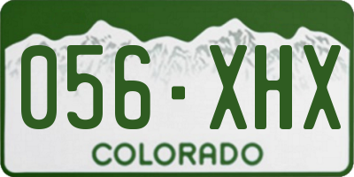 CO license plate 056XHX