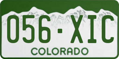 CO license plate 056XIC