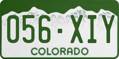 CO license plate 056XIY