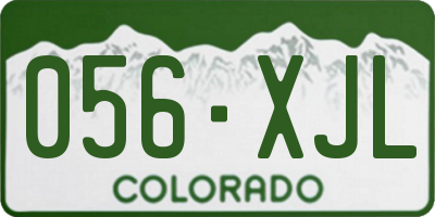 CO license plate 056XJL