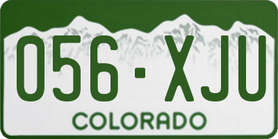 CO license plate 056XJU