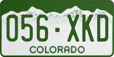CO license plate 056XKD