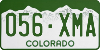 CO license plate 056XMA