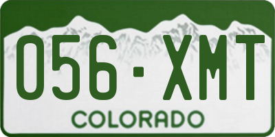 CO license plate 056XMT