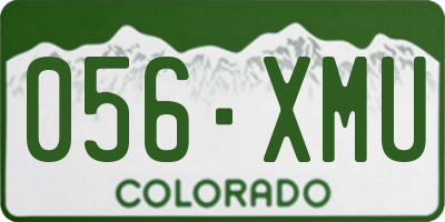 CO license plate 056XMU
