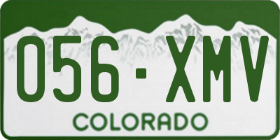CO license plate 056XMV