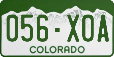 CO license plate 056XOA