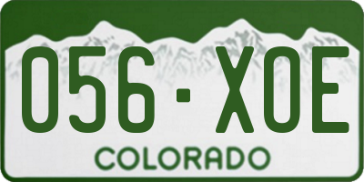 CO license plate 056XOE
