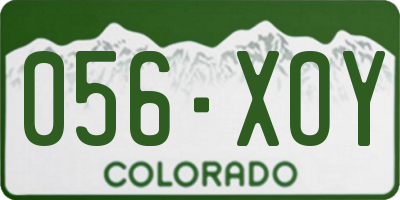 CO license plate 056XOY