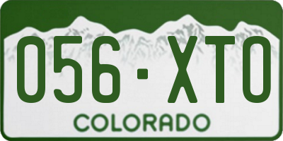 CO license plate 056XTO