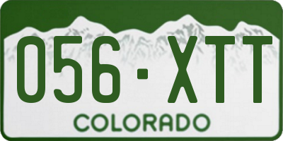 CO license plate 056XTT