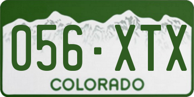 CO license plate 056XTX