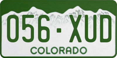 CO license plate 056XUD