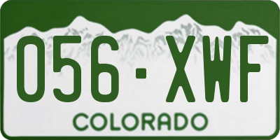 CO license plate 056XWF