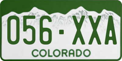 CO license plate 056XXA
