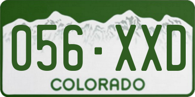 CO license plate 056XXD