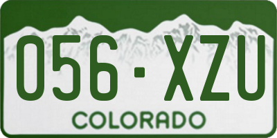 CO license plate 056XZU