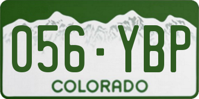 CO license plate 056YBP
