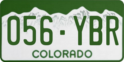 CO license plate 056YBR