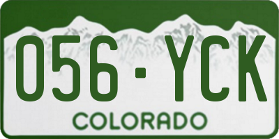 CO license plate 056YCK