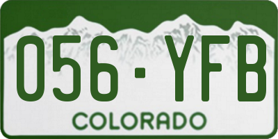 CO license plate 056YFB