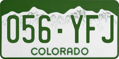 CO license plate 056YFJ