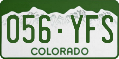 CO license plate 056YFS