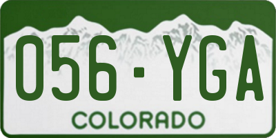 CO license plate 056YGA