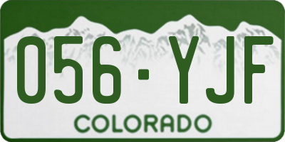 CO license plate 056YJF